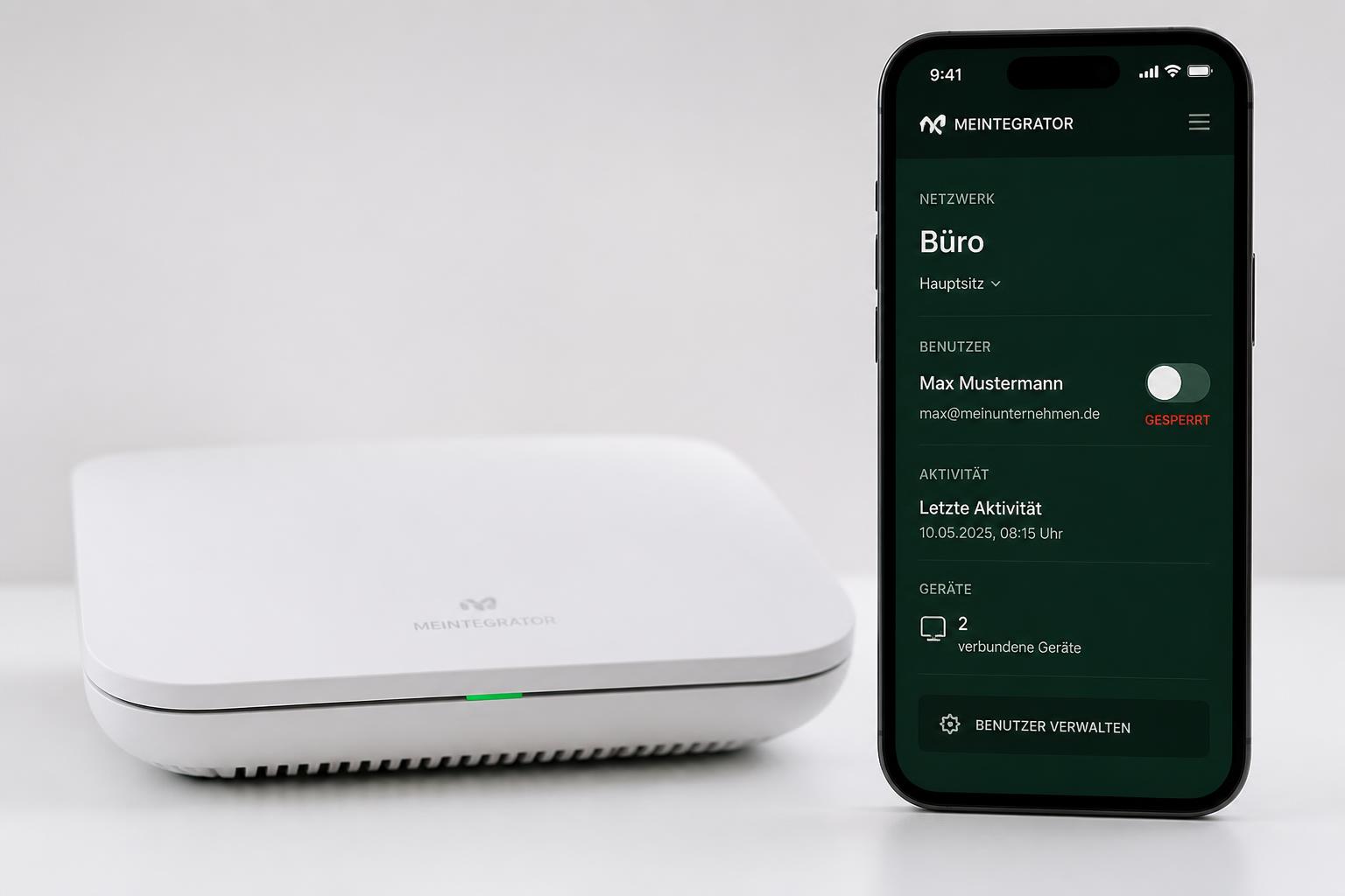 RadiusOne Router mit App-Dashboard zur Verwaltung von WLAN-Zugängen